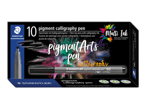 Staedtler pigment calligraphy pen 10 pcs umbra
