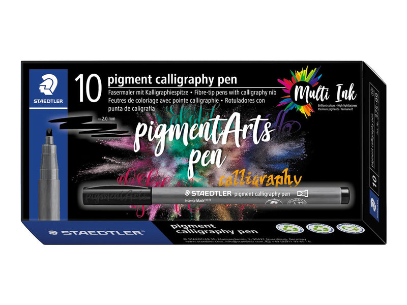 Staedtler pigment calligraphy pen 10 pcs warmgreymed