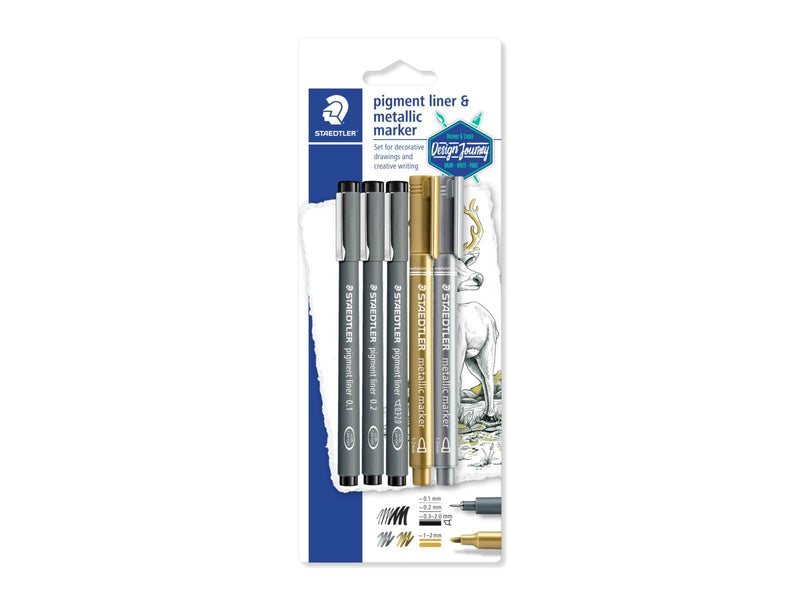 Staedtler pigment liner 3pcs &Met.marker on BC