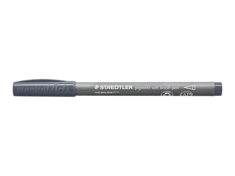 Staedtler pigment soft brush pen 10 pcs coolgrey med