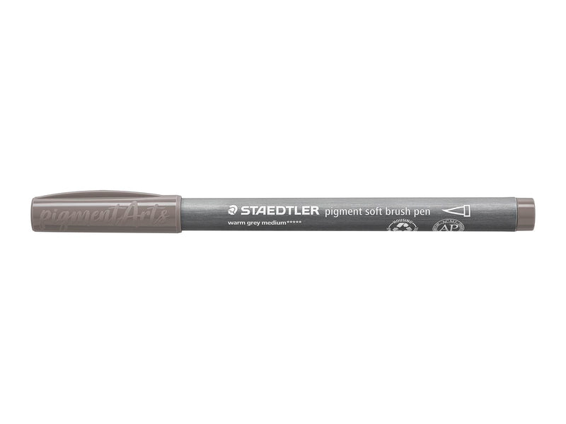 Staedtler pigment soft brush pen 10 pcs warmgreymed.