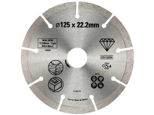 Stanley STA38107 Segmented Diamond Cutting Disc 125mm