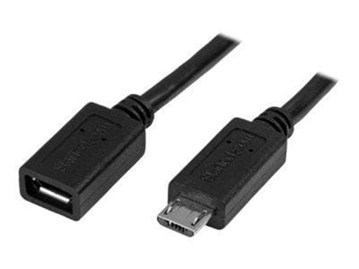 StarTech.com 0.5m / 20in Micro-USB Extension Cable - M/F - USB forlængerkabel - 50 cm