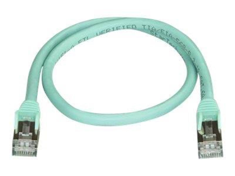 StarTech.com 0.5m Aqua Cat6a / Cat 6a Shielded Ethernet Patch Cable 0.5 m - patch cable - 50 cm - aqua - 0.5m