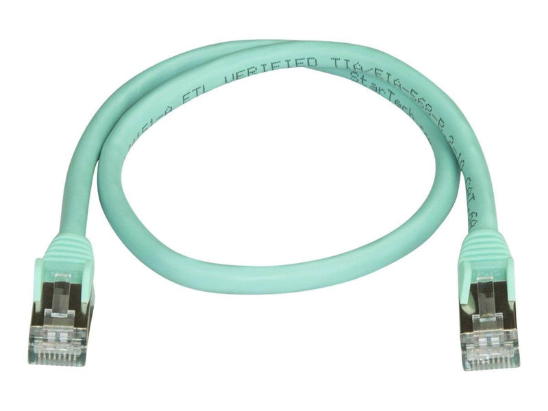 StarTech.com 0.5m Aqua Cat6a / Cat 6a Shielded Ethernet Patch Cable 0.5 m - patch cable - 50 cm - aqua - 0.5m