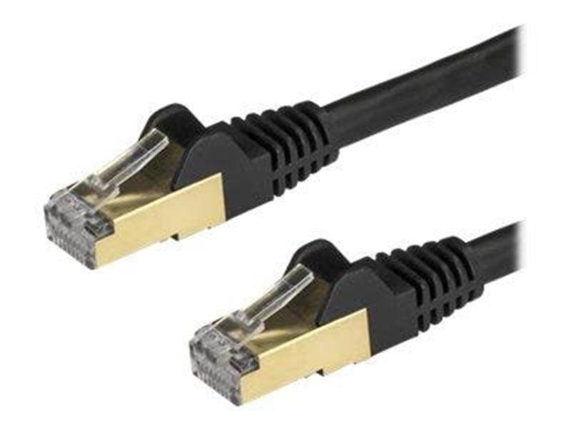 StarTech.com 0.5m Black Cat6a / Cat 6a Shielded Ethernet Patch Cable 0.5 m - patch cable - 50 cm - black - 0.5m
