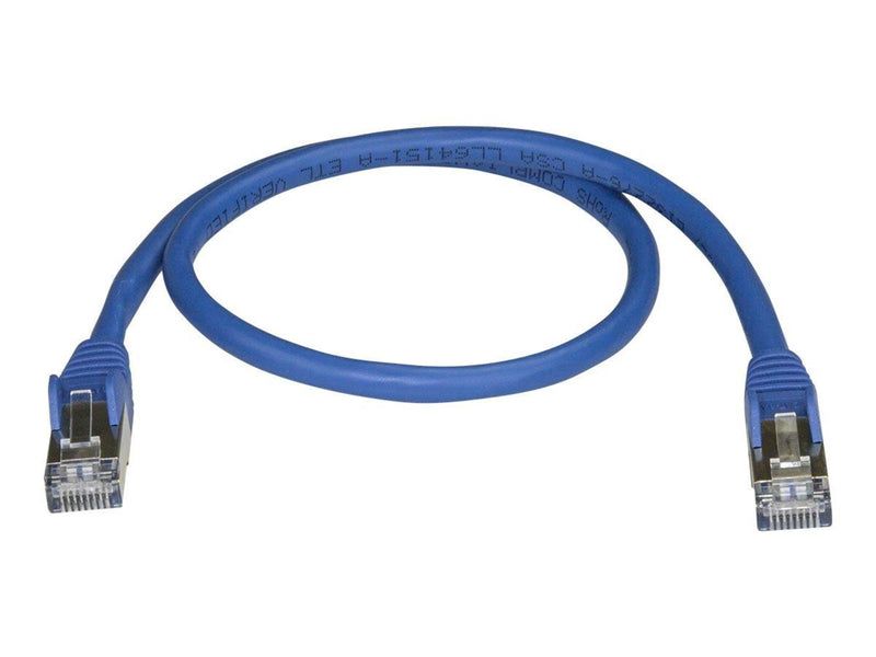 StarTech.com 0.5m Blue Cat6a / Cat 6a Shielded Ethernet Patch Cable 0.5 m - patch cable - 50 cm - blue - Blau - 0.5m