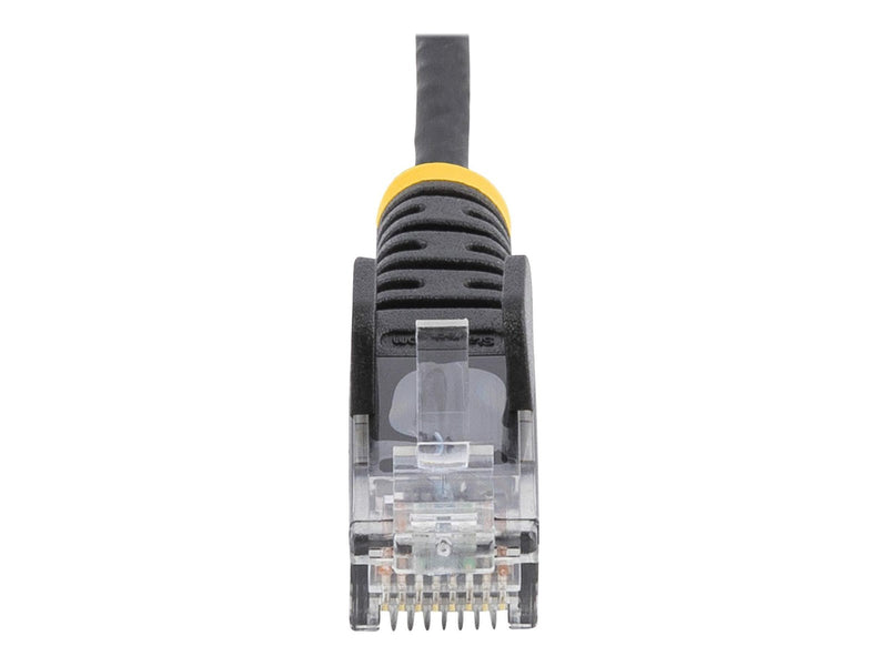 StarTech.com 0.5m CAT6 Cable - Black Slim CAT6 Patch Cord - Snagless - LSZH - patch cable - 50 cm - black - Schwarz - 0.5m