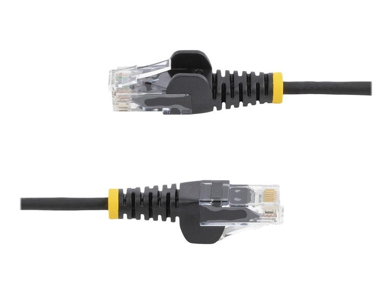 StarTech.com 0.5m CAT6 Cable - Black Slim CAT6 Patch Cord - Snagless - LSZH - patch cable - 50 cm - black - Schwarz - 0.5m