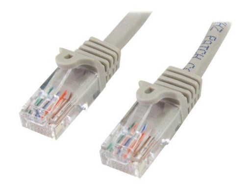 StarTech.com 0.5m Gray Cat5e / Cat 5 Snagless Ethernet Patch Cable 0.5 m - patch cable - 50 cm - grey - Grau - 0.5m