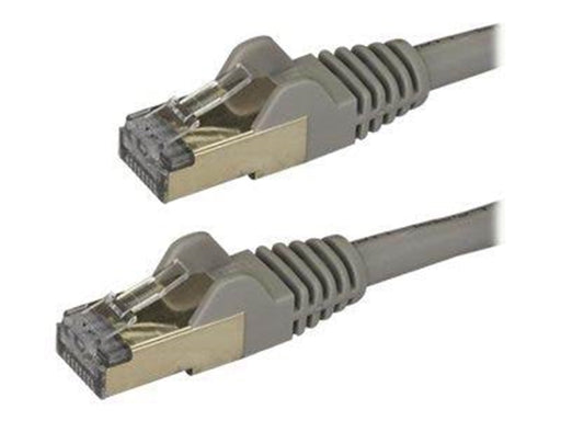 StarTech.com 0.5m Gray Cat6a / Cat 6a Shielded Ethernet Patch Cable 0.5 m - patch cable - 50 cm - grey - Grau - 0.5m