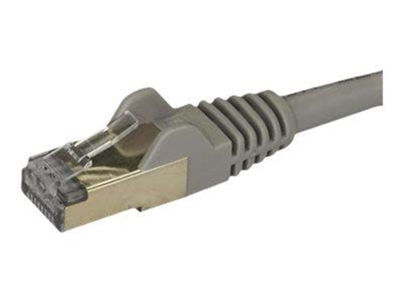 StarTech.com 0.5m Gray Cat6a / Cat 6a Shielded Ethernet Patch Cable 0.5 m - patch cable - 50 cm - grey - Grau - 0.5m