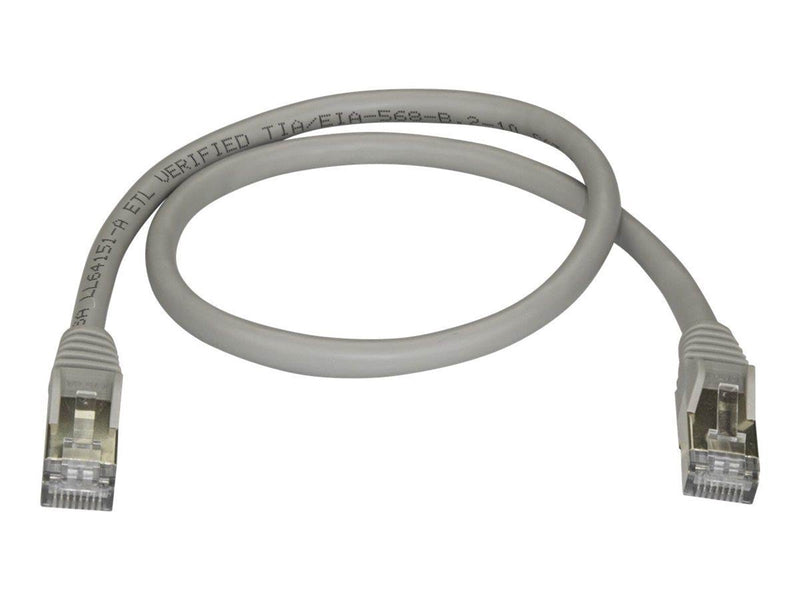 StarTech.com 0.5m Gray Cat6a / Cat 6a Shielded Ethernet Patch Cable 0.5 m - patch cable - 50 cm - grey - Grau - 0.5m