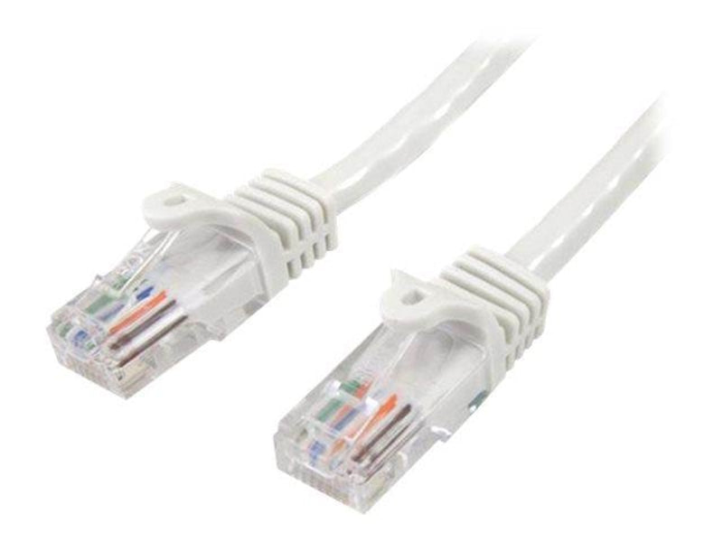 StarTech.com 0.5m White Cat5e / Cat 5 Snagless Ethernet Patch Cable 0.5 m - patch cable - 50 cm - white - Weiß - 0.5m