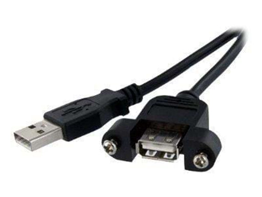 StarTech.com 1 ft Panel Befestigungskit USB Kabel A zu A - F/M - USB Verlängerungskabel
