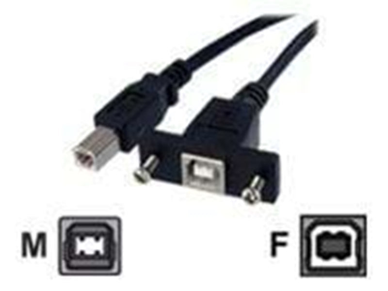 StarTech.com 1 ft Panel Befestigungskit USB Kabel B zu B - F/M - USB-kabel