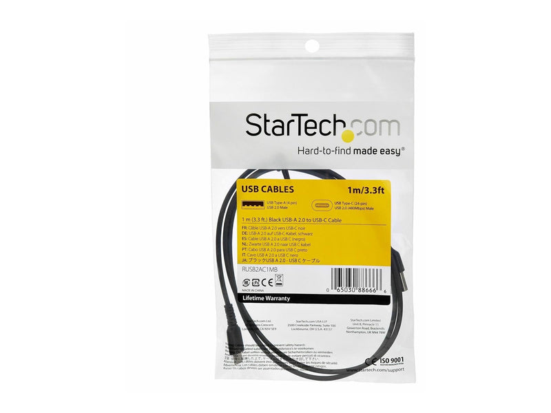 StarTech.com 1 m / 3.3ft. USB C Cable - Black - Aramid Fiber - USB-C cable - 1 m