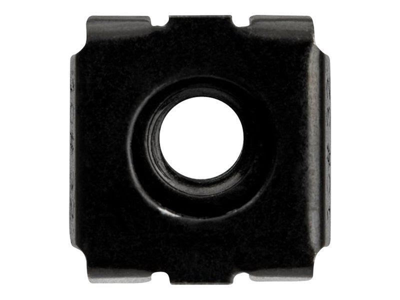 StarTech.com 10-32 Cage Nuts - 50 Pack - Rack Mount Clip Nuts - For Square Hole Server Rack - Black (CABCAGENUTS1032) - cage nuts