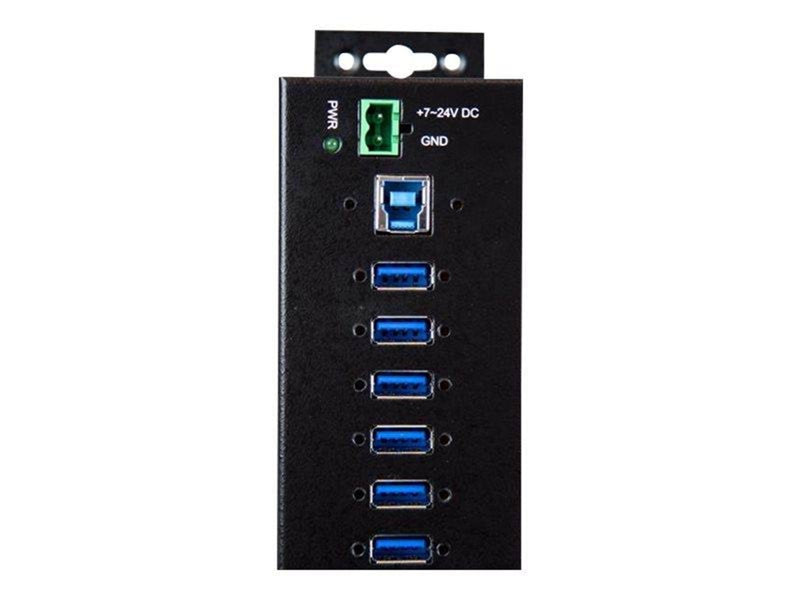 StarTech.com 10-Port Industrial USB 3.0 Hub with External Power Adapter - hub - 10 ports USB-Hubs - USB 3.2 - 10 - Schwarz
