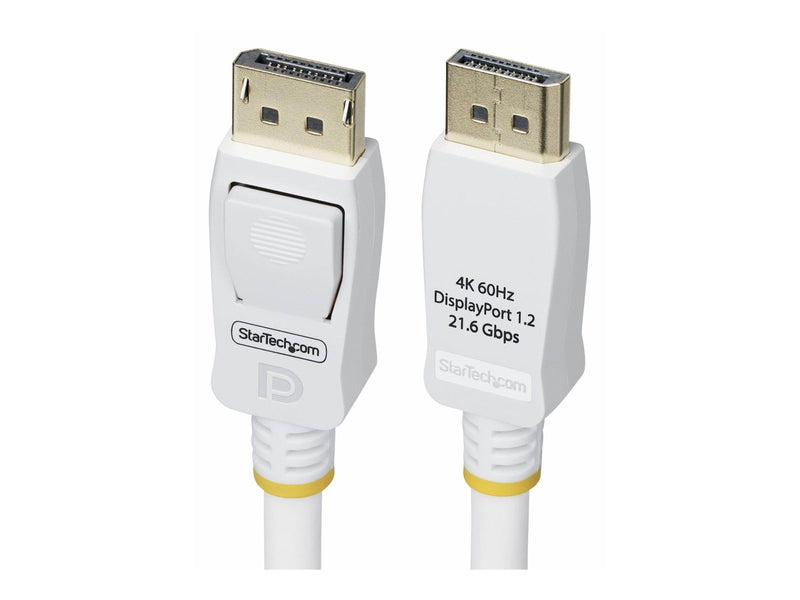 StarTech.com 10ft White VESA Certified DisplayPort 1.2 Cable with Latches - DisplayPort cable - DisplayPort to DisplayPort - 3 m