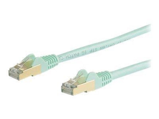 StarTech.com 10m CAT6a Ethernet Cable - Aqua RJ45 Shielded Cable - Snagless - patch cable - 10 m - aqua - Grün - 10m