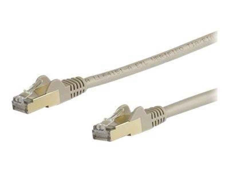 StarTech.com 10m CAT6a Ethernet Cable - Grey RJ45 Shielded Cable Snagless - patch cable - 10 m - grey - Grau - 10m