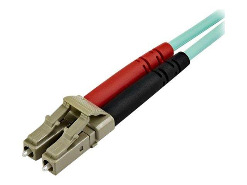 StarTech.com 10m OM4 LC to LC Multimode Duplex Fiber Optic Patch Cable - patch cable - 10 m - aqua - Blau - 10m