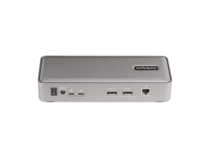 StarTech.com 129UE-USBC-KVM-DOCK Dual-Laptop USB-C KVM Docking Station Dual Monitor 4K 60Hz DisplayPort Dock 5-Port USB Hub GbE 90W/45W Power Delivery to Two Laptops Windows/Mac 2-Host KVM Dock