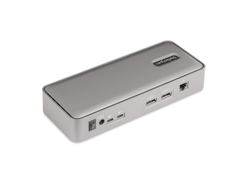 StarTech.com 129UE-USBC-KVM-DOCK Dual-Laptop USB-C KVM Docking Station Dual Monitor 4K 60Hz DisplayPort Dock 5-Port USB Hub GbE 90W/45W Power Delivery to Two Laptops Windows/Mac 2-Host KVM Dock