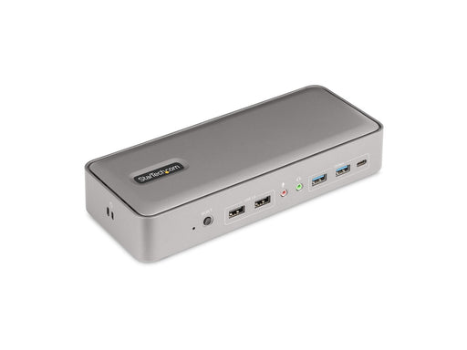 StarTech.com 129UE-USBC-KVM-DOCK Dual-Laptop USB-C KVM Docking Station Dual Monitor 4K 60Hz DisplayPort Dock 5-Port USB Hub GbE 90W/45W Power Delivery to Two Laptops Windows/Mac 2-Host KVM Dock