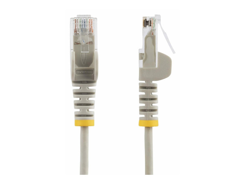 StarTech.com 1.5m CAT6 Cable - Grey Slim CAT6 Patch Cord - Snagless - LSZH - patch cable - 1.5 m - grey - Grau - 1m
