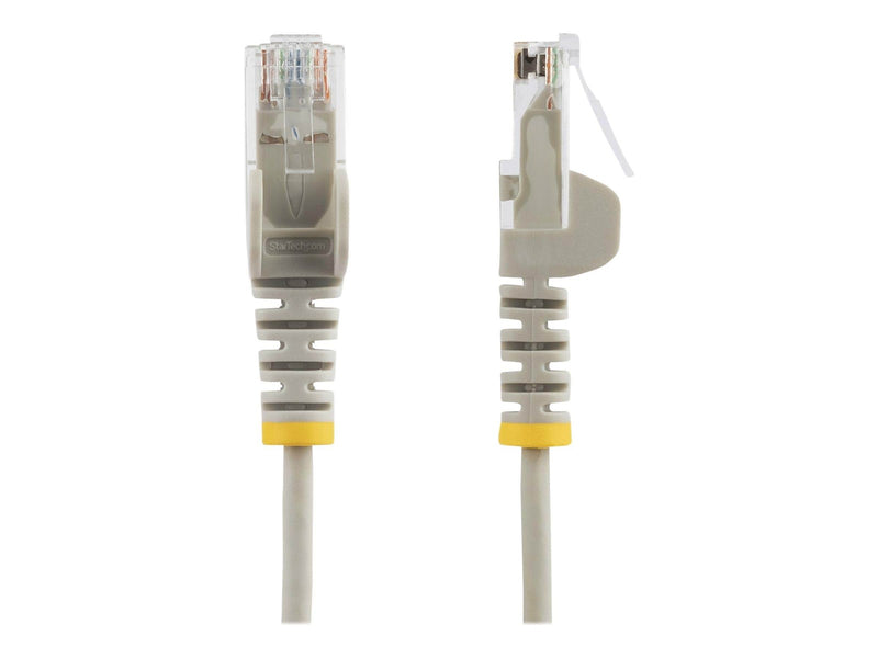 StarTech.com 1.5m CAT6 Cable - Grey Slim CAT6 Patch Cord - Snagless - LSZH - patch cable - 1.5 m - grey - Grau - 1m