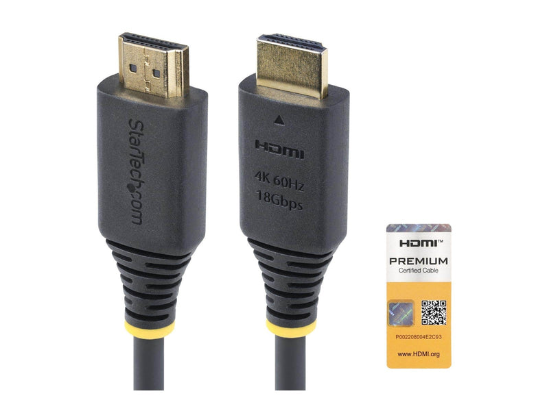 StarTech.com 1.6ft (50cm) Premium Certified High Speed HDMI Cable 4K60Hz - HDMI cable with Ethernet - 50 cm