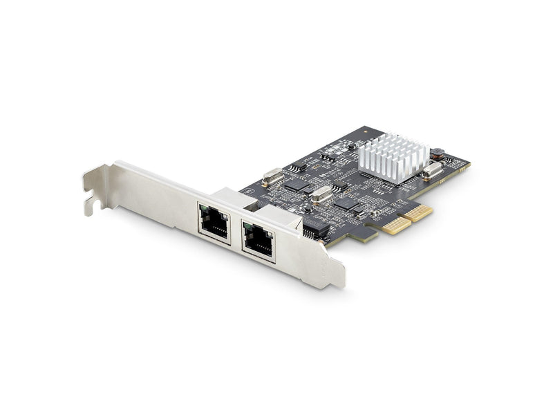 StarTech.com 2-Port 2.5Gbps NBASE-T PCIe Network Card Intel I225-V Dual-Port Computer Network Card Multi-Gigabit NIC PCI Express Server LAN Card Desktop Ethernet Interface