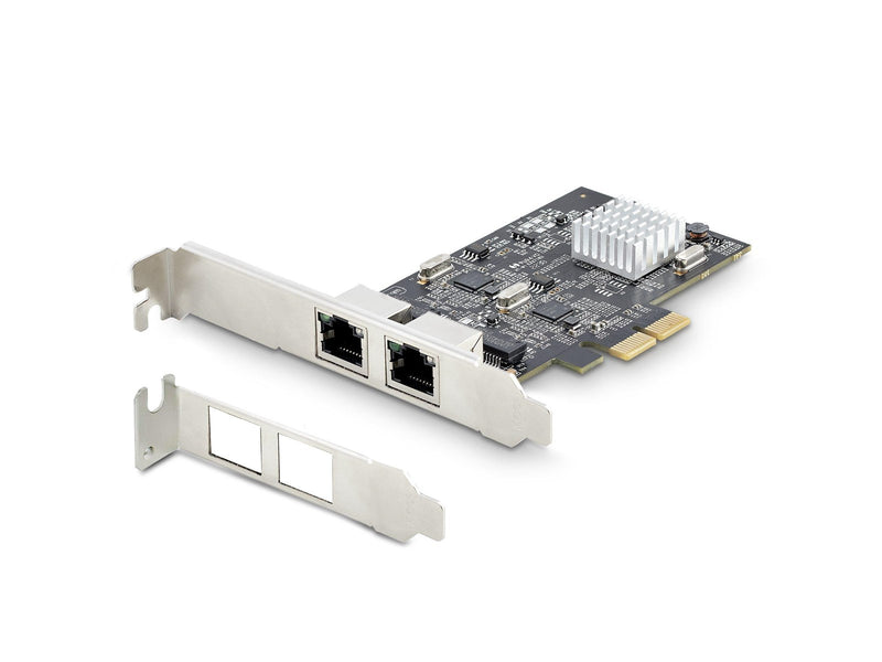StarTech.com 2-Port 2.5Gbps NBASE-T PCIe Network Card Intel I225-V Dual-Port Computer Network Card Multi-Gigabit NIC PCI Express Server LAN Card Desktop Ethernet Interface