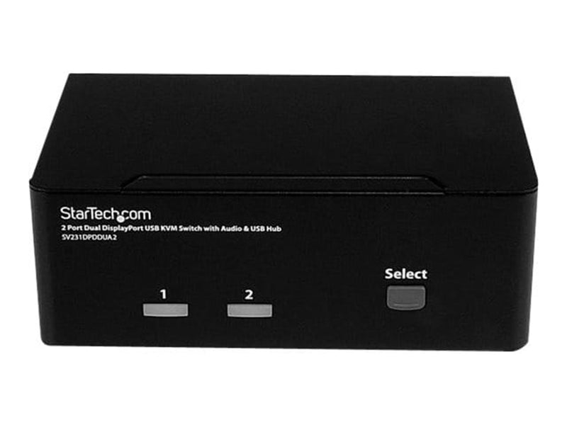StarTech.com 2-Port DisplayPort Dual-Monitor KVM Switch - 4K 60Hz - KVM / audio / USB switch - 2 porte