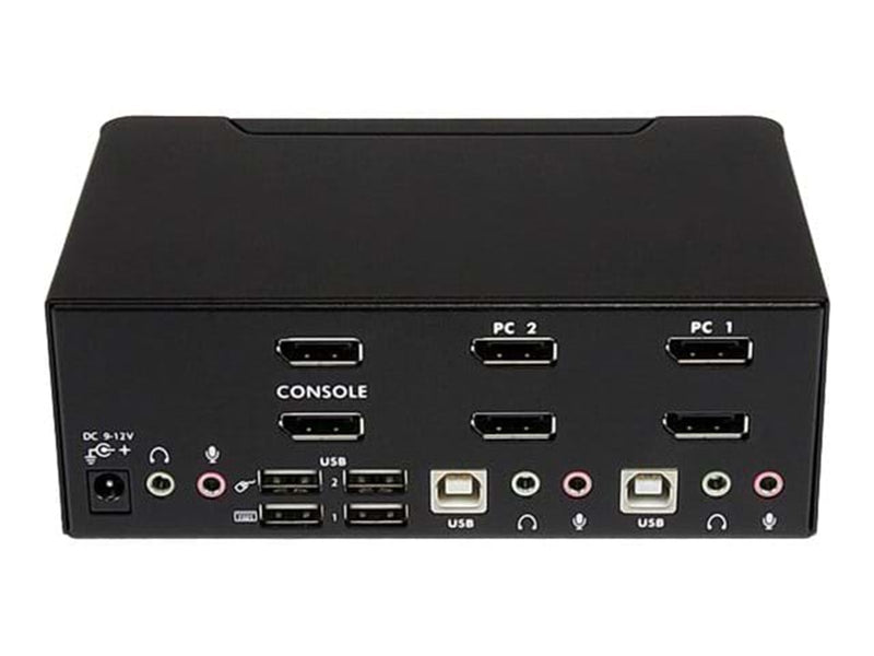 StarTech.com 2-Port DisplayPort Dual-Monitor KVM Switch - 4K 60Hz - KVM / audio / USB switch - 2 porte
