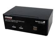 StarTech.com 2 Port Dual DisplayPort USB KVM Switch w/ Audio & USB Hub - KVM / Audio-Switch - 2 Anschlüsse