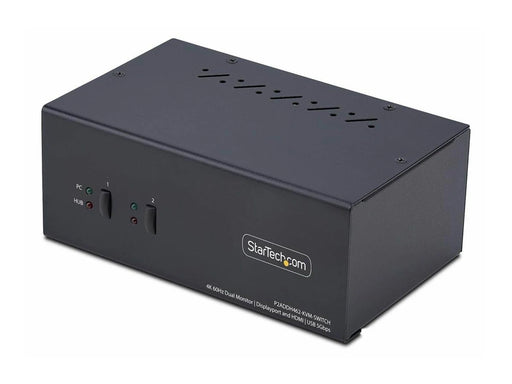 StarTech.com 2-Port Dual-Monitor DisplayPort en HDMI KVM Switch 4K 60Hz - KVM / audio / USB switch - 2 ports - TAA Compliant
