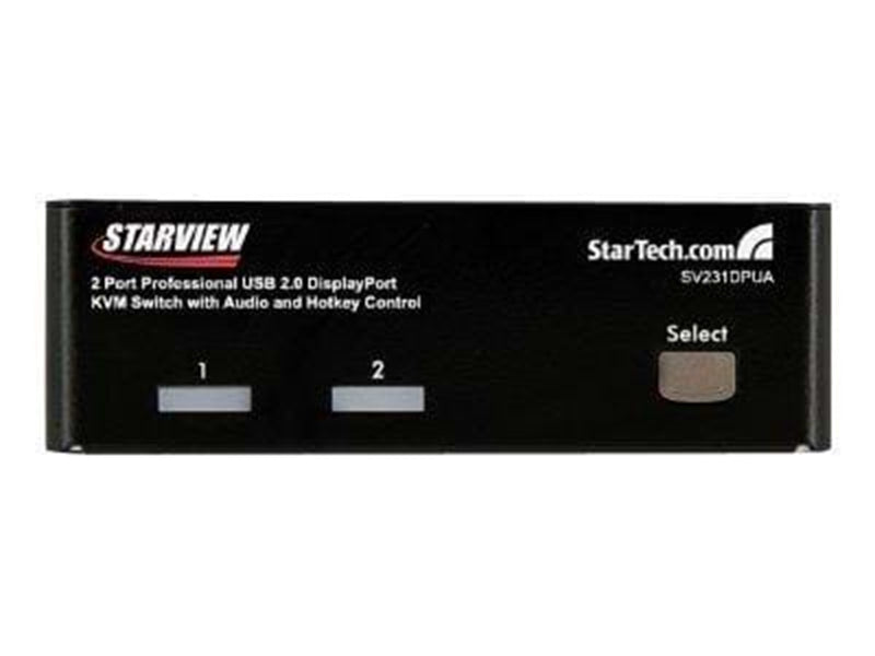 StarTech.com 2 Port Professional USB DisplayPort KVM Switch mit Audio - KVM / Audio-Switch - 2 Anschlüsse