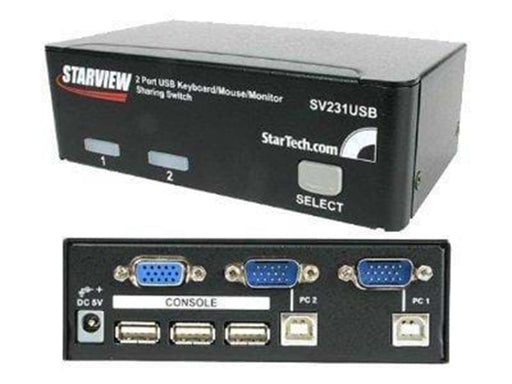 StarTech.com 2 Port Professional USB KVM Switch Kit mit Kabel - KVM Switch - 2 Anschlüsse