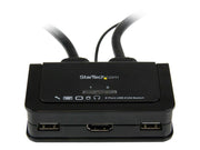 StarTech.com 2 Port USB HDMI Kabel KVM Switch w/ Audio und Remote Switch
