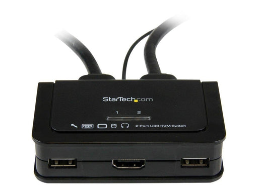 StarTech.com 2 Port USB HDMI Kabel KVM Switch w/ Audio und Remote Switch