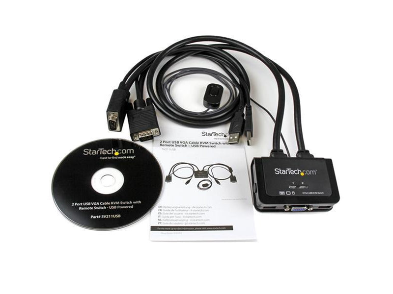 StarTech.com 2 Port USB VGA Kabel KVM Switch