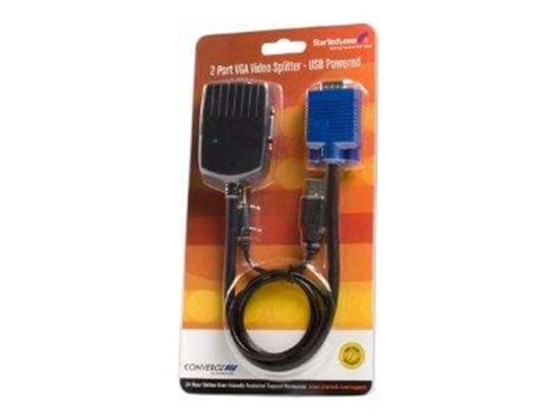 StarTech.com 2 Port VGA Video Splitter - USB Powered - Videosplitter - 2 Anschlüsse