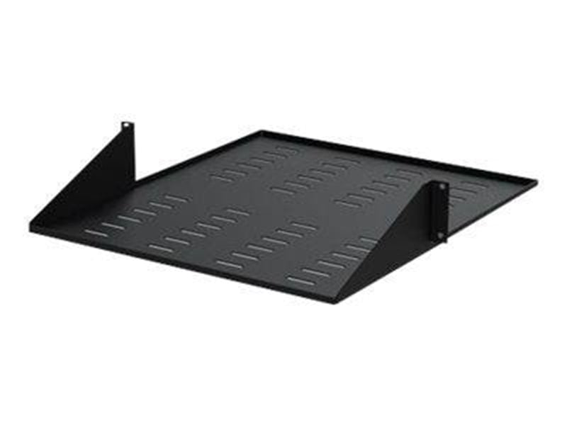 StarTech.com 2 Post Server Rack Shelf - Vented - Center Mount - Black - Supports up to 75 lb. - 2 post Network Rack Shelf rack shelf - 2U