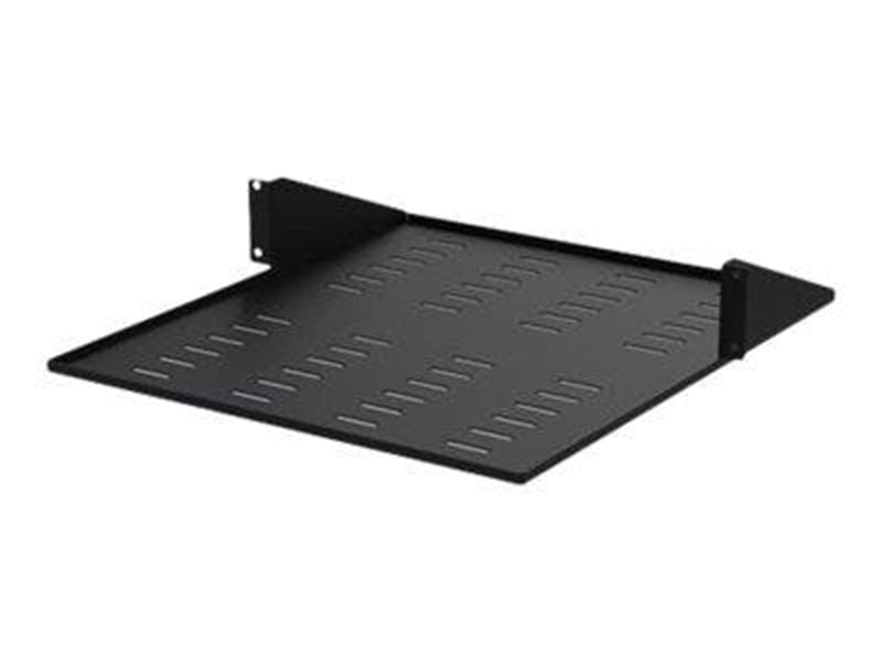 StarTech.com 2 Post Server Rack Shelf - Vented - Center Mount - Black - Supports up to 75 lb. - 2 post Network Rack Shelf rack shelf - 2U