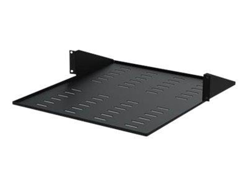 StarTech.com 2 Post Server Rack Shelf - Vented - Center Mount - Black - Supports up to 75 lb. - 2 post Network Rack Shelf rack shelf - 2U