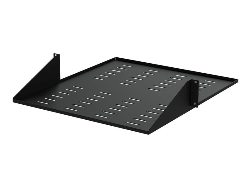StarTech.com 2 Post Server Rack Shelf - Vented - Center Mount - Black - Supports up to 75 lb. - 2 post Network Rack Shelf rack shelf - 2U