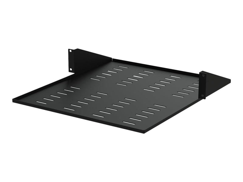 StarTech.com 2 Post Server Rack Shelf - Vented - Center Mount - Black - Supports up to 75 lb. - 2 post Network Rack Shelf rack shelf - 2U